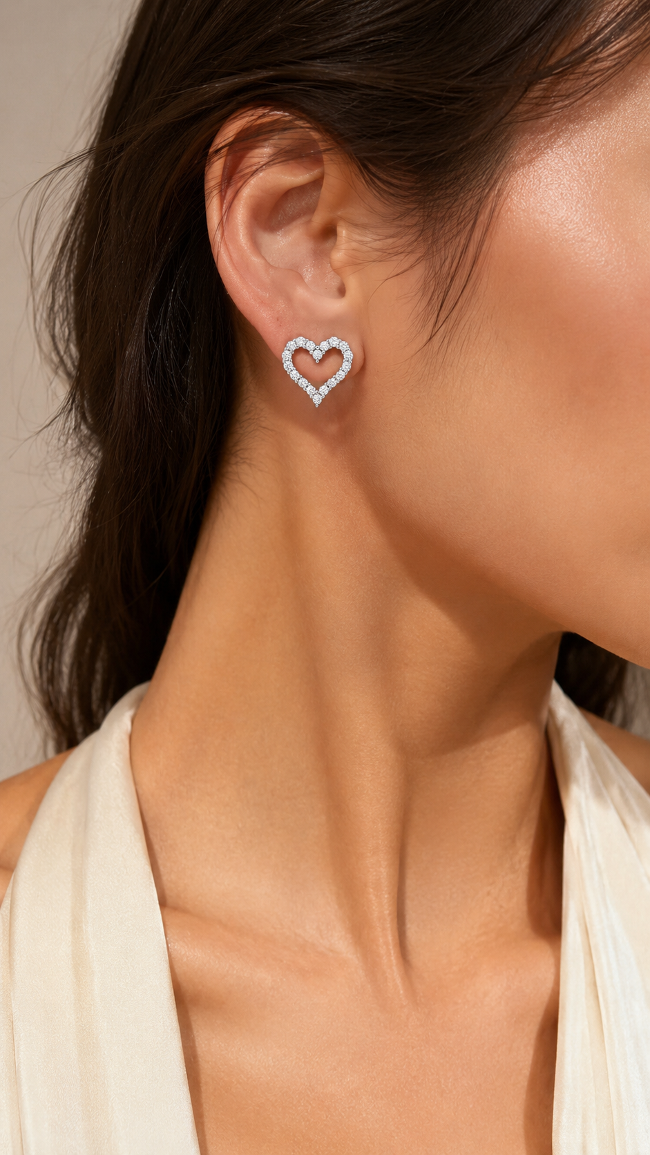 Open Heart Earrings