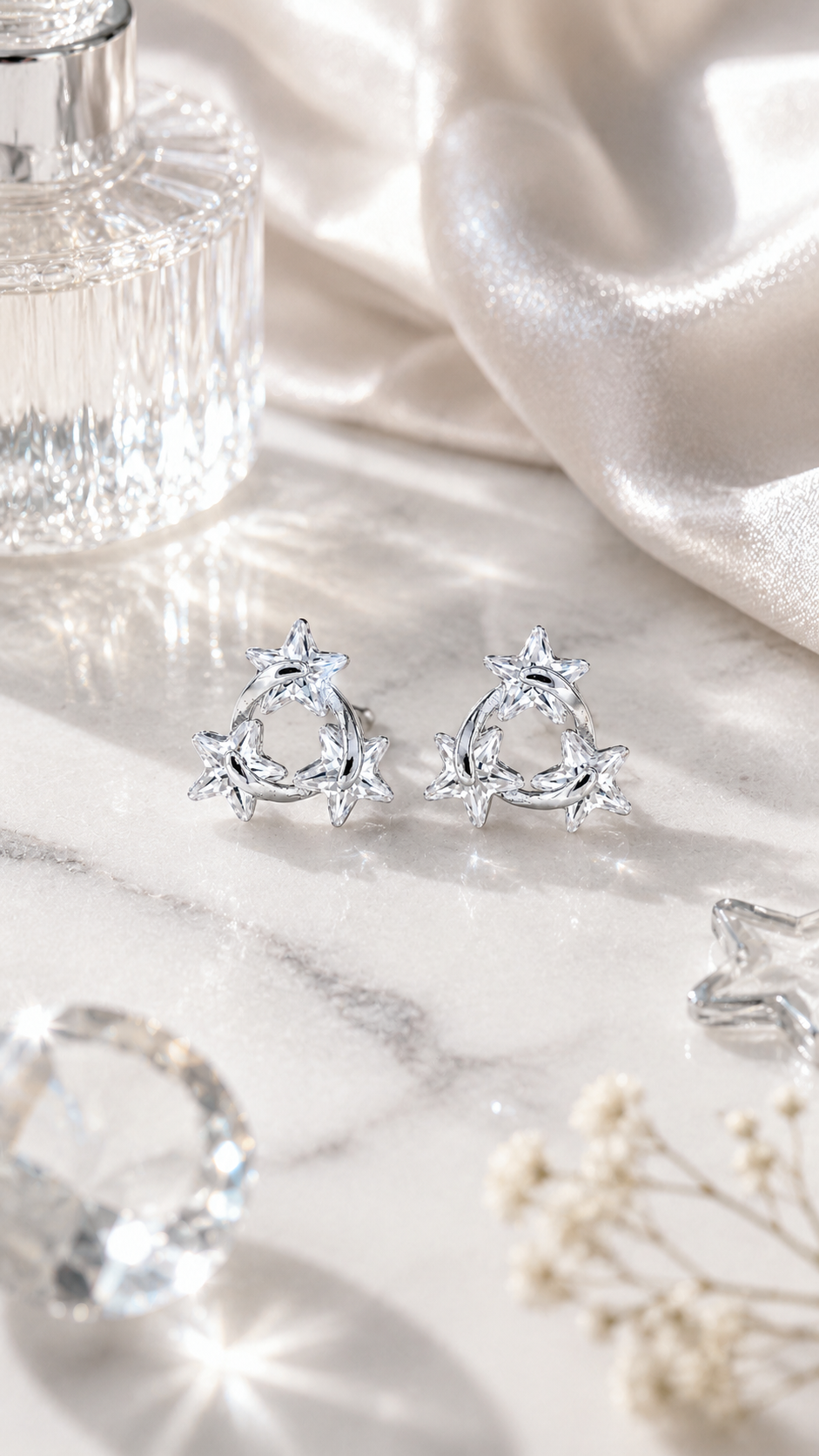 Triple Star Earrings