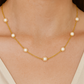 Gold Plated Pearl Chain Necklace for Women – Elegant Minimal Jewelry
