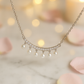 Pearl Drop Zircon Necklace for Women 925 Silver Finish Elegant Chain Pendant for Daily and Party Wear