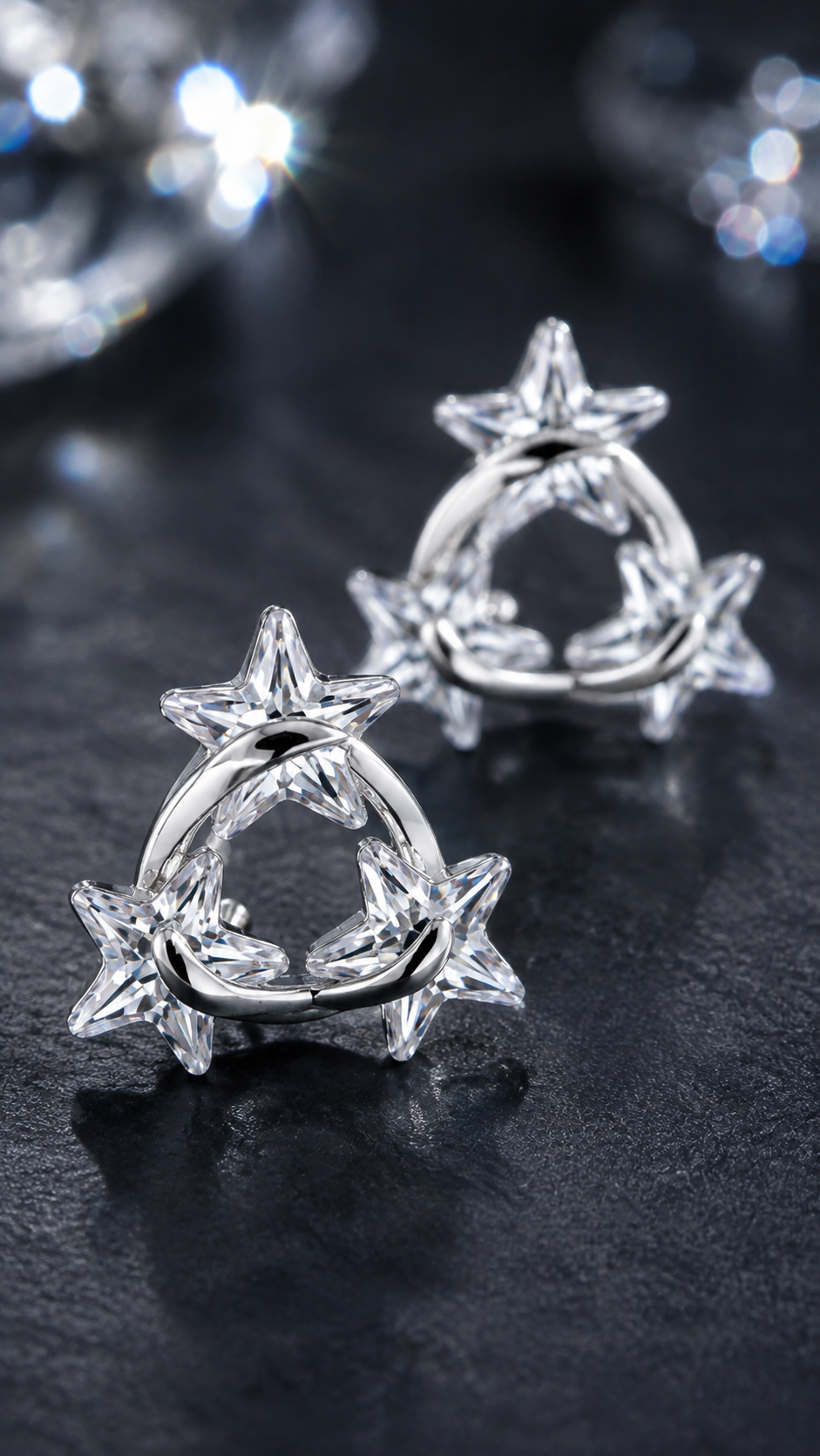 Triple Star Earrings