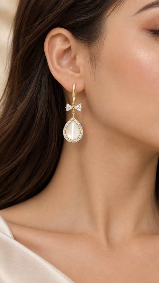 Gold Bow Earrings