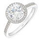 Elegant 925 Silver Halo Solitaire Zircon Ring for Women – Classic Round Stone Engagement & Party Wear Ring