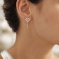 Open Heart Threader Earrings