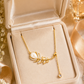 Golden Feather Pearl Necklace