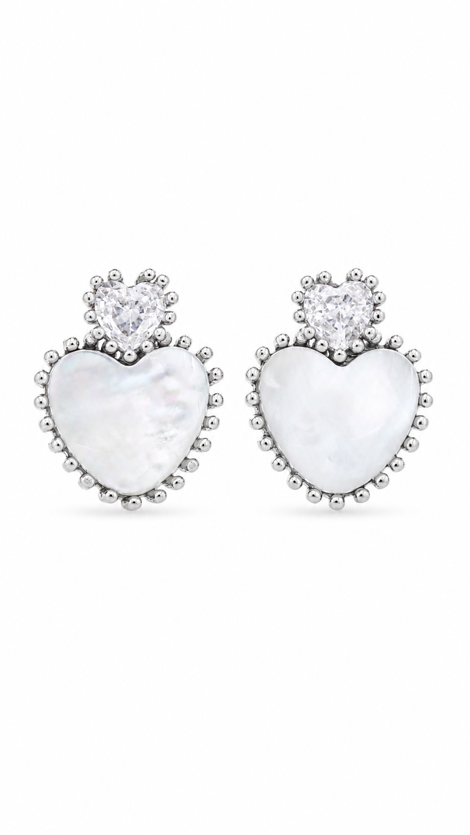 Pearl Heart Earrings