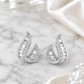 Double Teardrop Baguette Earrings