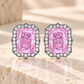 Silver Pink Earrings