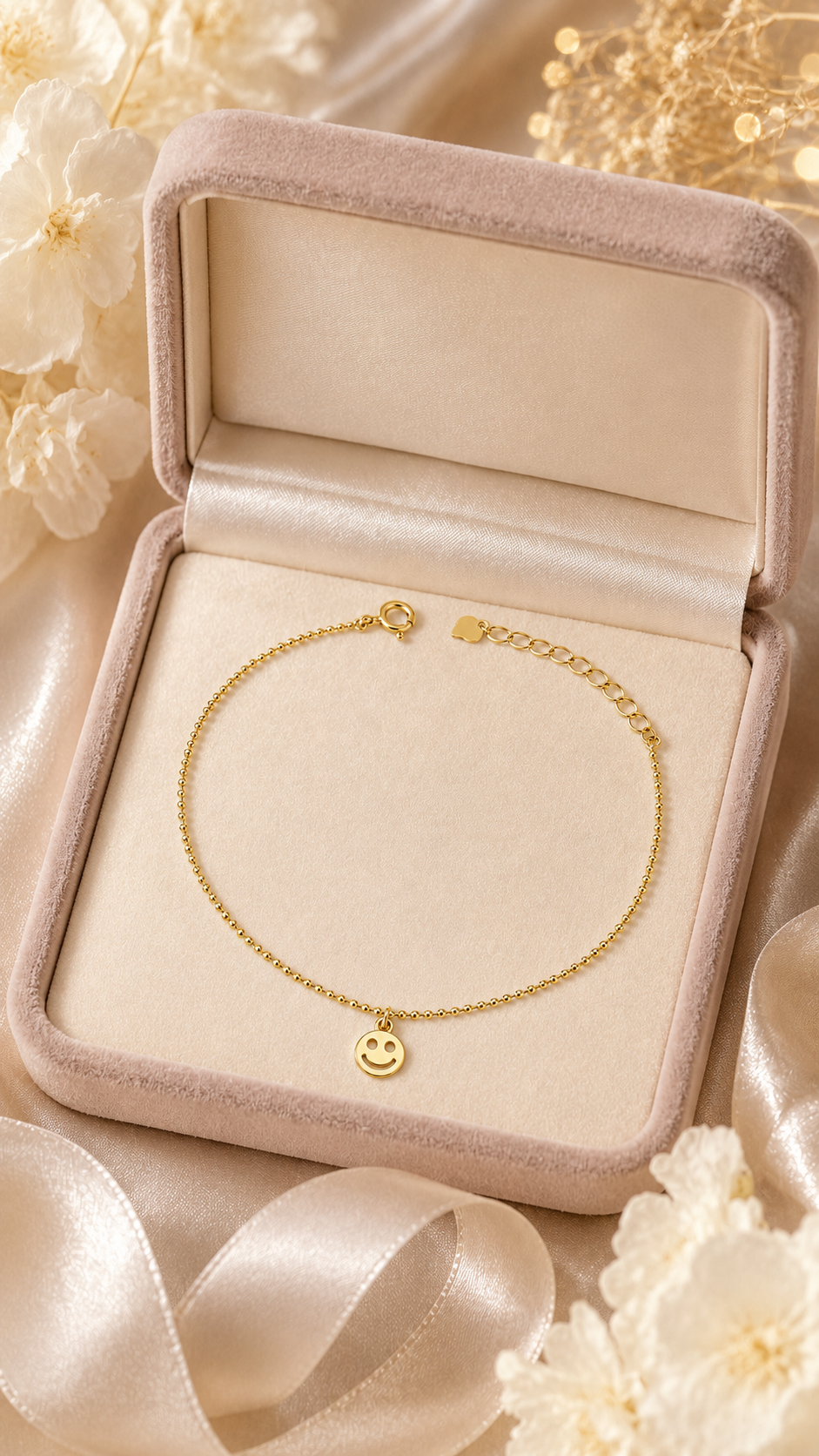 Smiley Face Chain Bracelet