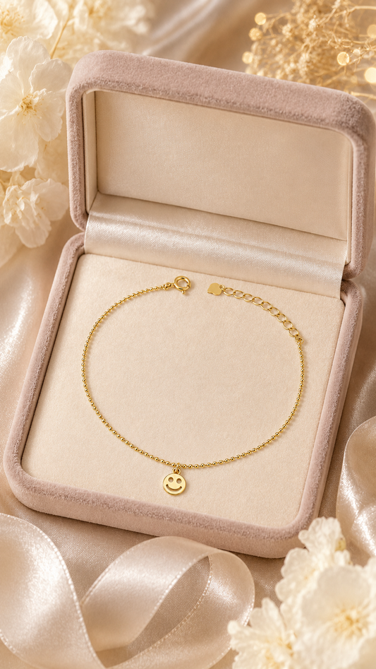 Smiley Face Chain Bracelet
