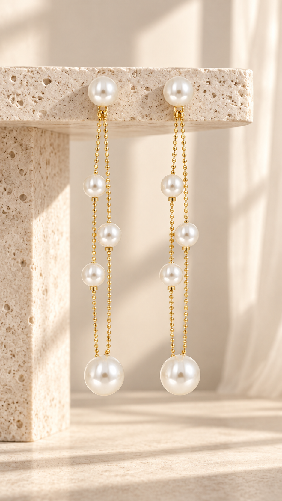 Double Chain Drop Earrings