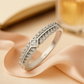 Stylish 925 Silver Dual Row Zircon Band Ring for Women – Elegant Diamond Shape Center Design Finger Ring