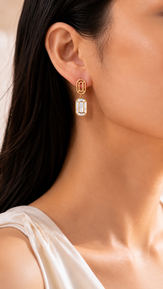 Gold-Tone Pearl Earrings