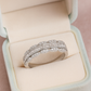 Elegant 925 Silver Baguette & Round Zircon Band Ring for Women – Stylish Dual Row Finger Ring for Party & Daily Wear