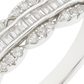 Elegant 925 Silver Baguette & Round Zircon Band Ring for Women – Stylish Dual Row Finger Ring for Party & Daily Wear