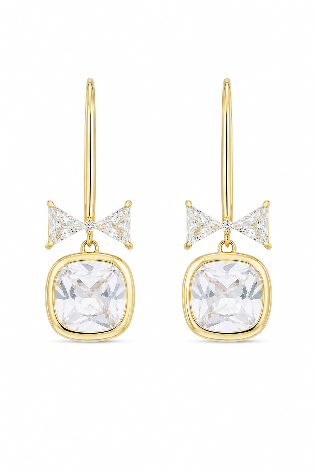 Bow Cushion-Cut Earrings