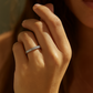 Minimal 925 Silver Baguette Zircon Band Ring for Women – Elegant Slim Finger Ring for Daily & Party Wear