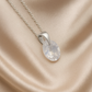 Silver Plated Round Solitaire Pendant Necklace for Women – Elegant Crystal Design