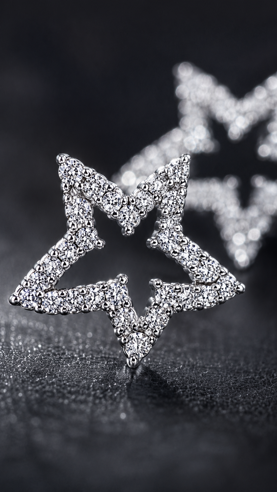 Silver-Tone Star Earrings
