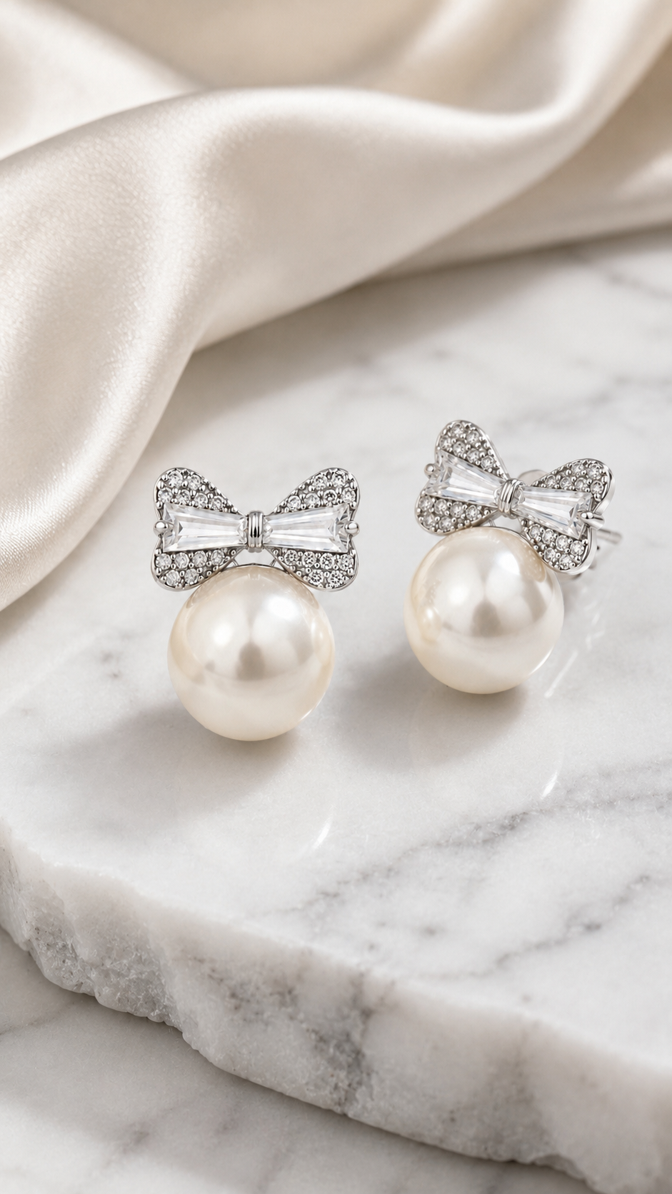 Bow & Pearl Earrings