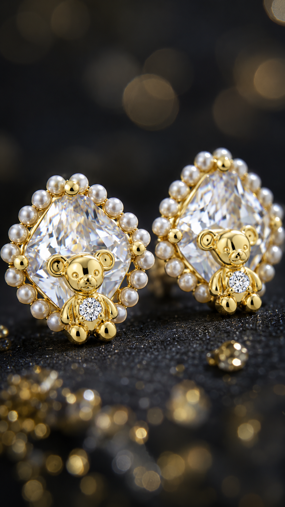 Teddy Bear Earrings