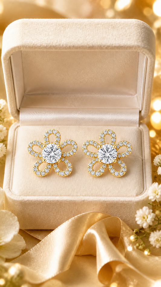 Open Petal Earrings