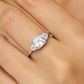 Elegant 925 Silver Princess-Cut Solitaire Ring for Women – Three Stone CZ Engagement & Party Wear Ring