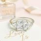 Elegant 925 Silver Princess-Cut Solitaire Ring for Women – Three Stone CZ Engagement & Party Wear Ring