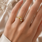 Gold Bow Open Ring