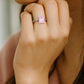 925 Silver Emerald Cut Solitaire Ring with Twisted Band – Classic Elegant Zircon Ring for Women