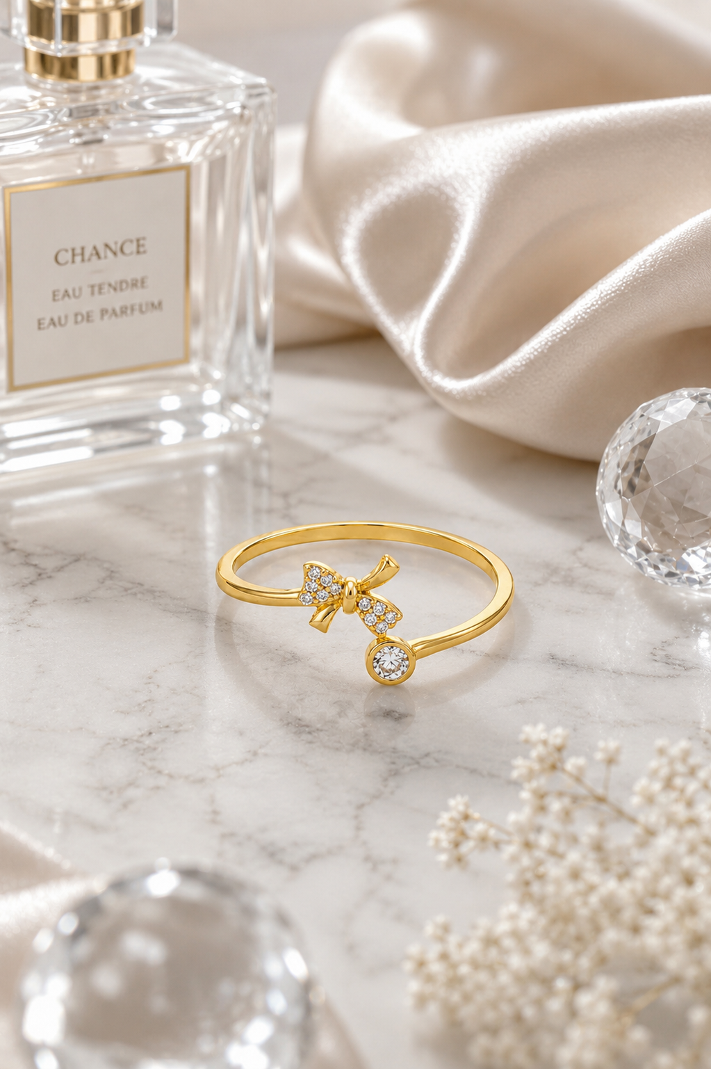 Gold Bow Open Ring