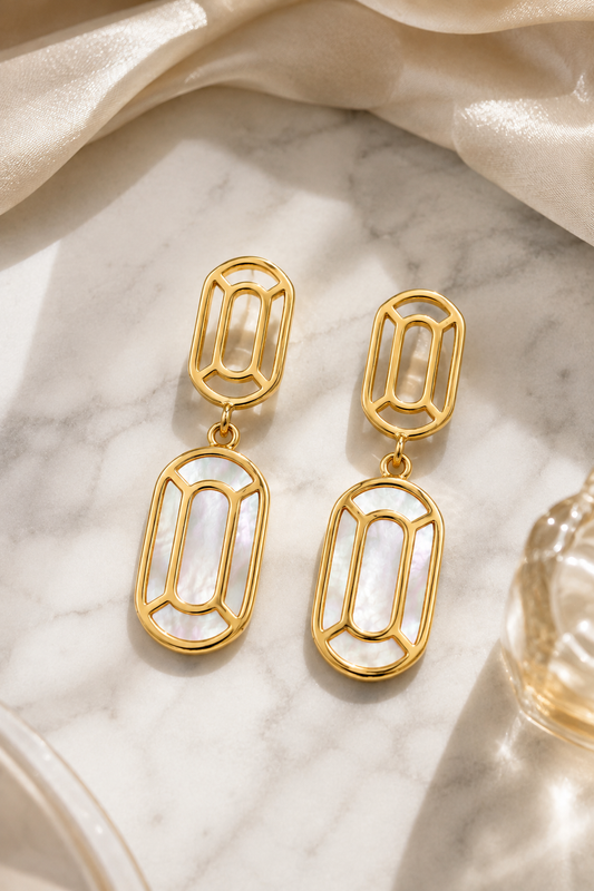 Gold-Tone Pearl Earrings