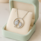 Silver Plated Mother & Child Bird Pendant Necklace for Women – CZ Diamond Love Design