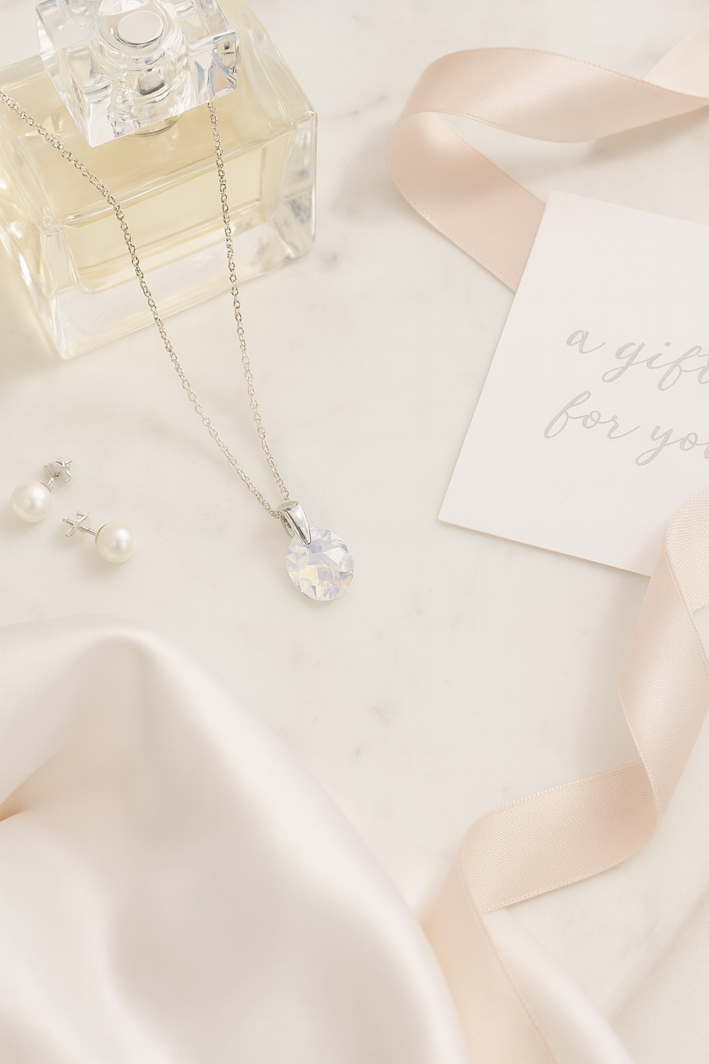 Silver Plated Mother & Child Bird Pendant Necklace for Women – CZ Diamond Love Design