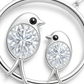 Silver Plated Mother & Child Bird Pendant Necklace for Women – CZ Diamond Love Design