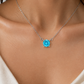 Pink Round-Cut Solitaire Necklace