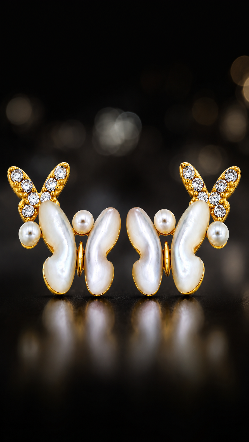 Pearl Butterfly Earrings
