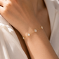 Pearl Five Clover Charm Bracelet