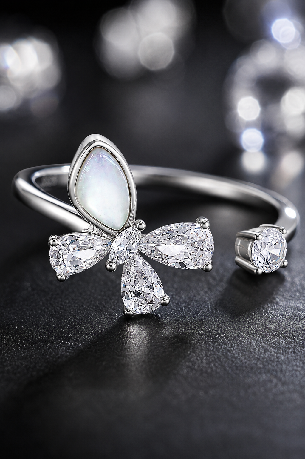 Butterfly Open Adjustable Ring