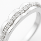 Minimalist Silver Ring with Scalloped Crystal Band