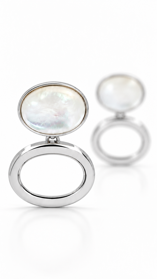 Pearl Oval Earrings