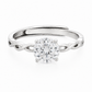 Round Solitaire Infinity Twist Ring