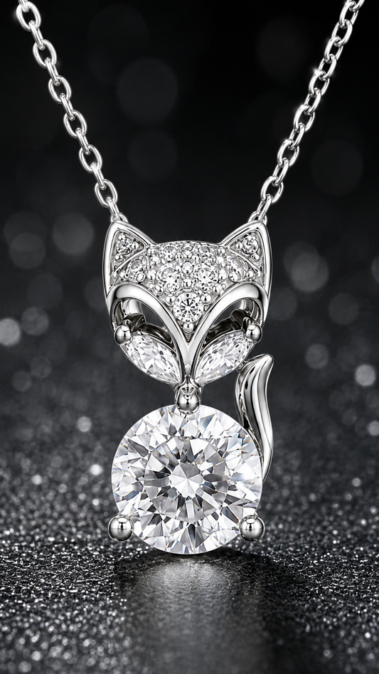 Fox Solitaire Necklace