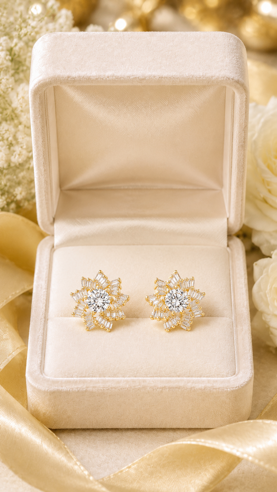 Sunburst Crystal Earrings