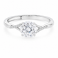 Round Solitaire Twist Band Ring