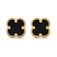 Gold-Tone Black Red green Earrings