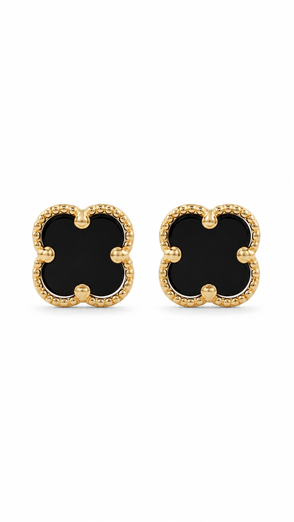 Gold-Tone Black Red green Earrings