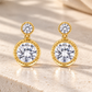 Gold Round Earrings