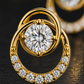 Gold Round Earrings