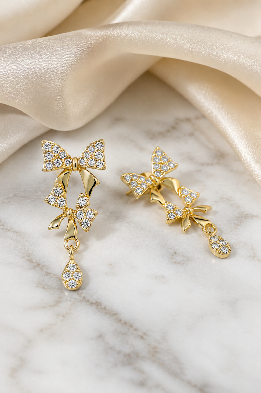 Bow Teardrop Earrings